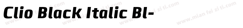 Clio Black Italic Bl字体转换